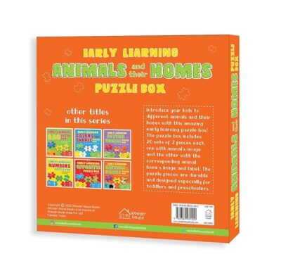 Wonder House Books Early Learning Animals & Their Homes Puzzle Box