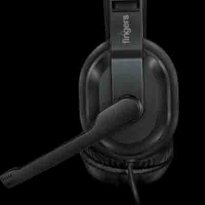 FINGERS S10 Wired Headset-Rich Black-On the Ear